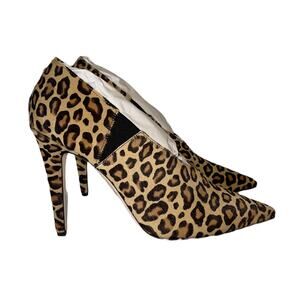 New NWB Tamara Mellon League Leopard Slip-On Heels Size 38.5